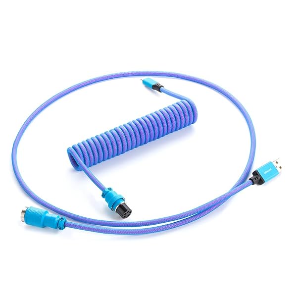 CableMod Buy CableMod Pro Coiled Keyboard Cable - Galaxy Blue, USB A to Type C, 150cm | Fast Shipping!