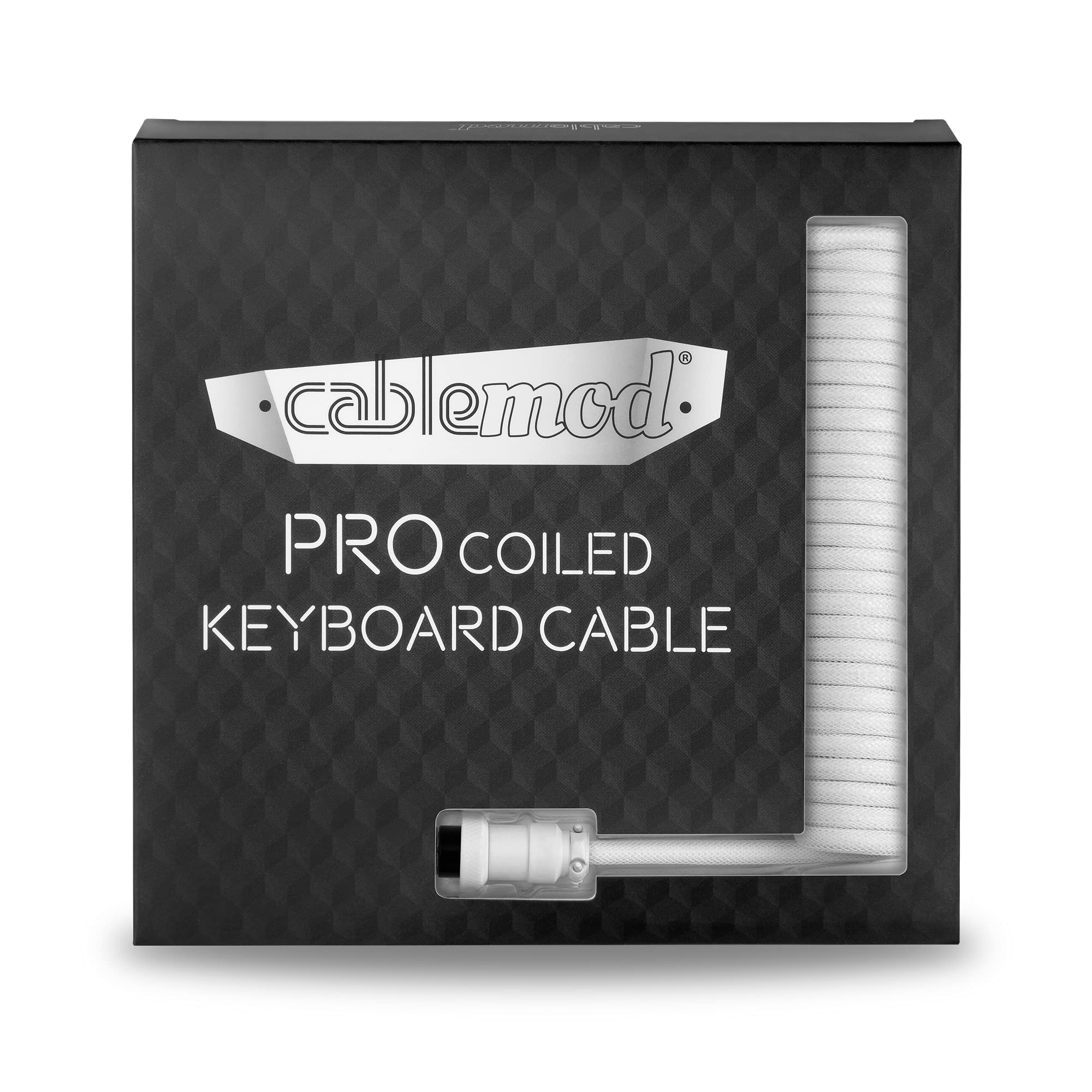 CableMod CableMod Pro Coiled Keyboard Cable Glacier White USB A to USB Type C 150cm High Quality Gaming Accessory - View 5 of 5