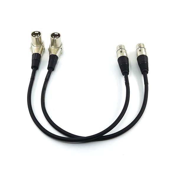 WJSTN Buy WJSTN Right-Angle Male to Female XLR Adapter Cable 2-Pack | High-Quality Audio Connector - View 4 of 9