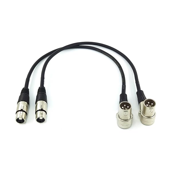 WJSTN Buy WJSTN Right-Angle Male to Female XLR Adapter Cable 2-Pack | High-Quality Audio Connector - View 5 of 9