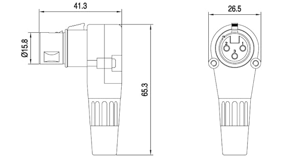 WJSTN Buy WJSTN Right-Angle Male to Female XLR Adapter Cable 2-Pack | High-Quality Audio Connector - View 8 of 9