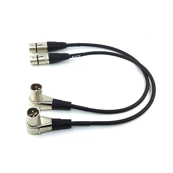 WJSTN Buy WJSTN Right-Angle Male to Female XLR Adapter Cable 2-Pack | High-Quality Audio Connector - View 3 of 9