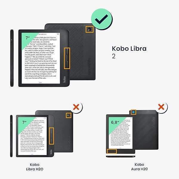 kwmobile KWMobile Origami Case for Kobo Libra 2 - Slim Rose Gold PU Leather Cover with Stand - View 8 of 11
