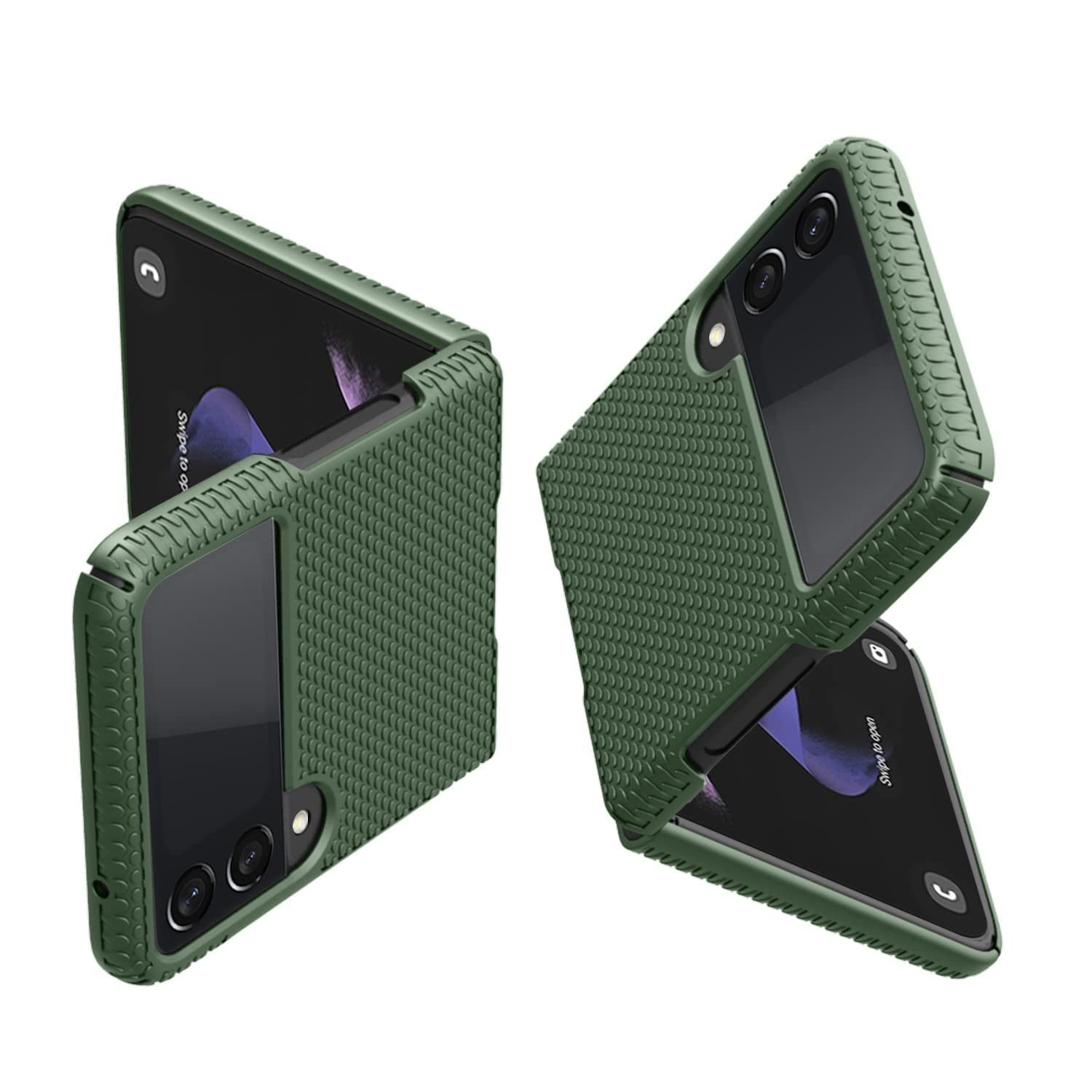 BELTRON Slim Fit Tough Case for Samsung Galaxy Z Flip 3 5G Hard Shell Cover Green 2021 Model - View 2 of 9