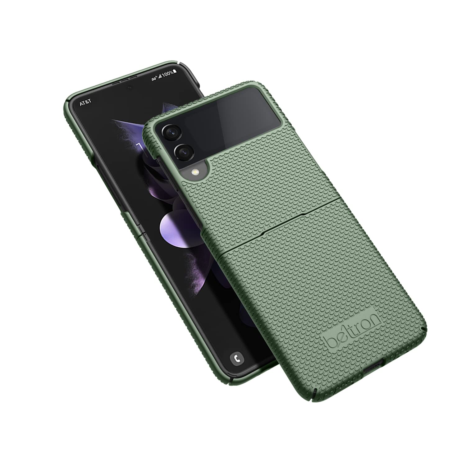 BELTRON Slim Fit Tough Case for Samsung Galaxy Z Flip 3 5G Hard Shell Cover Green 2021 Model - View 7 of 9