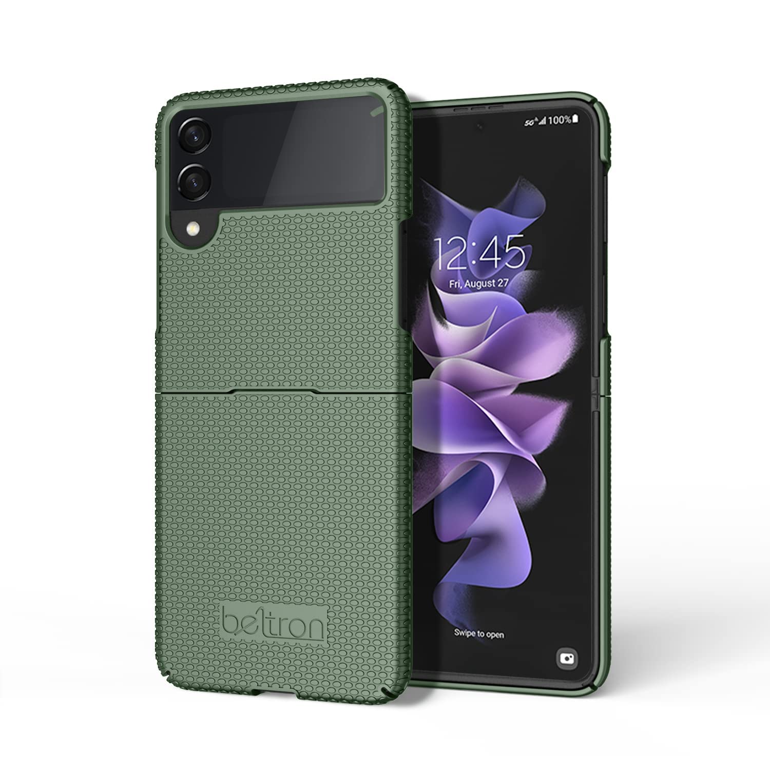 BELTRON Slim Fit Tough Case for Samsung Galaxy Z Flip 3 5G Hard Shell Cover Green 2021 Model