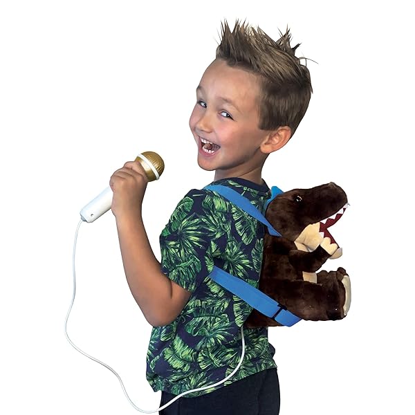 Singing Machine Portable Karaoke Machine for Kids - Singing Machine Plush Toy Backpack with Microphone & Built-In Speaker