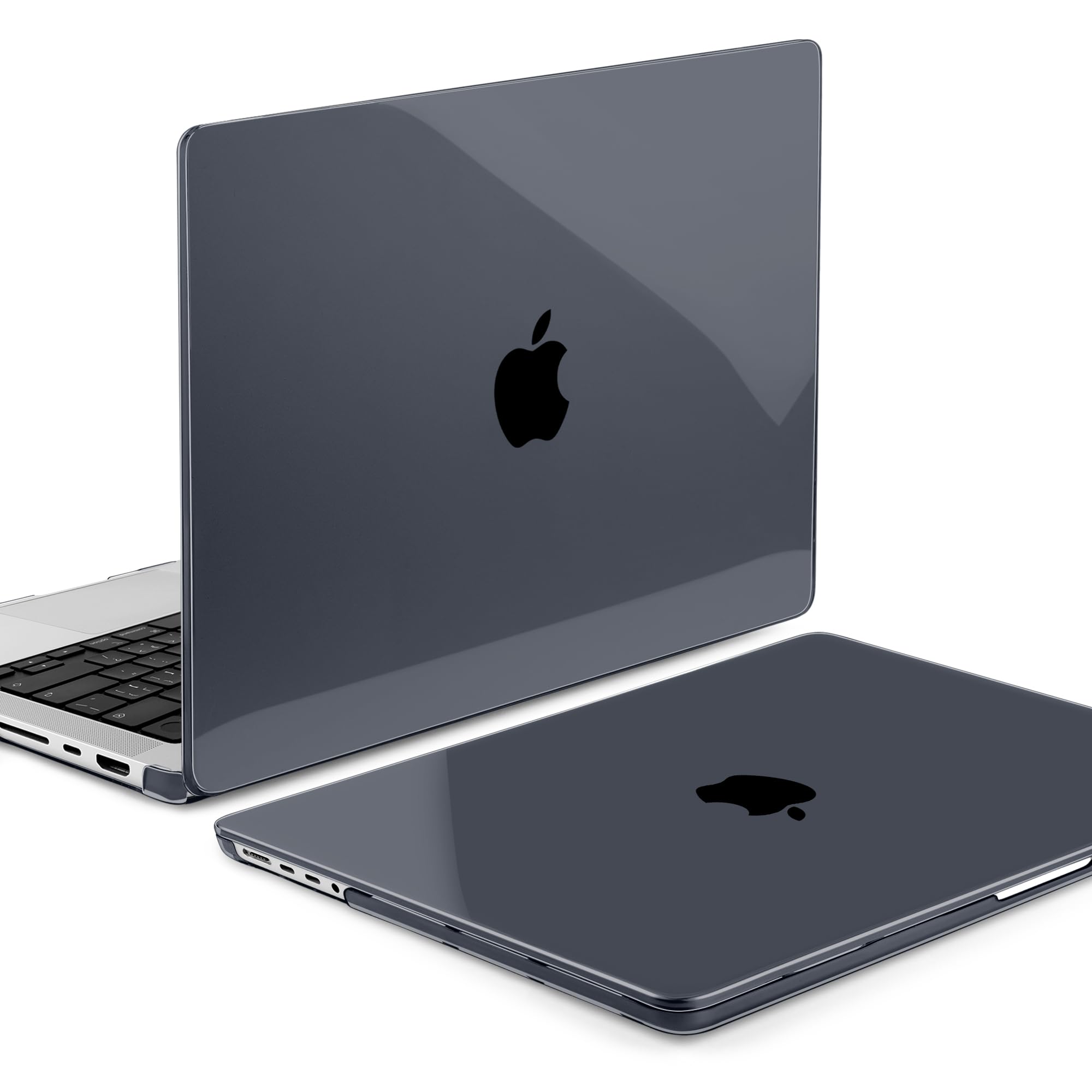 MEEgoodo MEEgoodo MacBook Pro 16 inch Case 2024 2023 2021 Hard Shell with Keyboard and Webcam Cover Crystal Black Fit Model A3403 A3186 A2991 A2780 A2485 - View 3 of 8