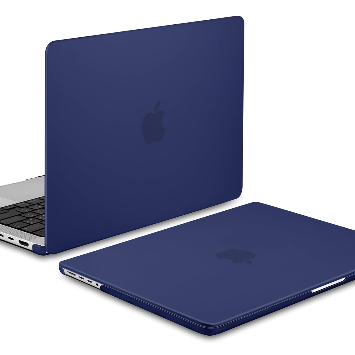 MEEgoodo MEEgoodo MacBook Pro 16 inch Case 2024 2023 2021 Hard Shell with Keyboard Webcam Cover Matte Navy Blue Fit Model A3403 A3186 A2991 A2780 A2485 - View 3 of 9