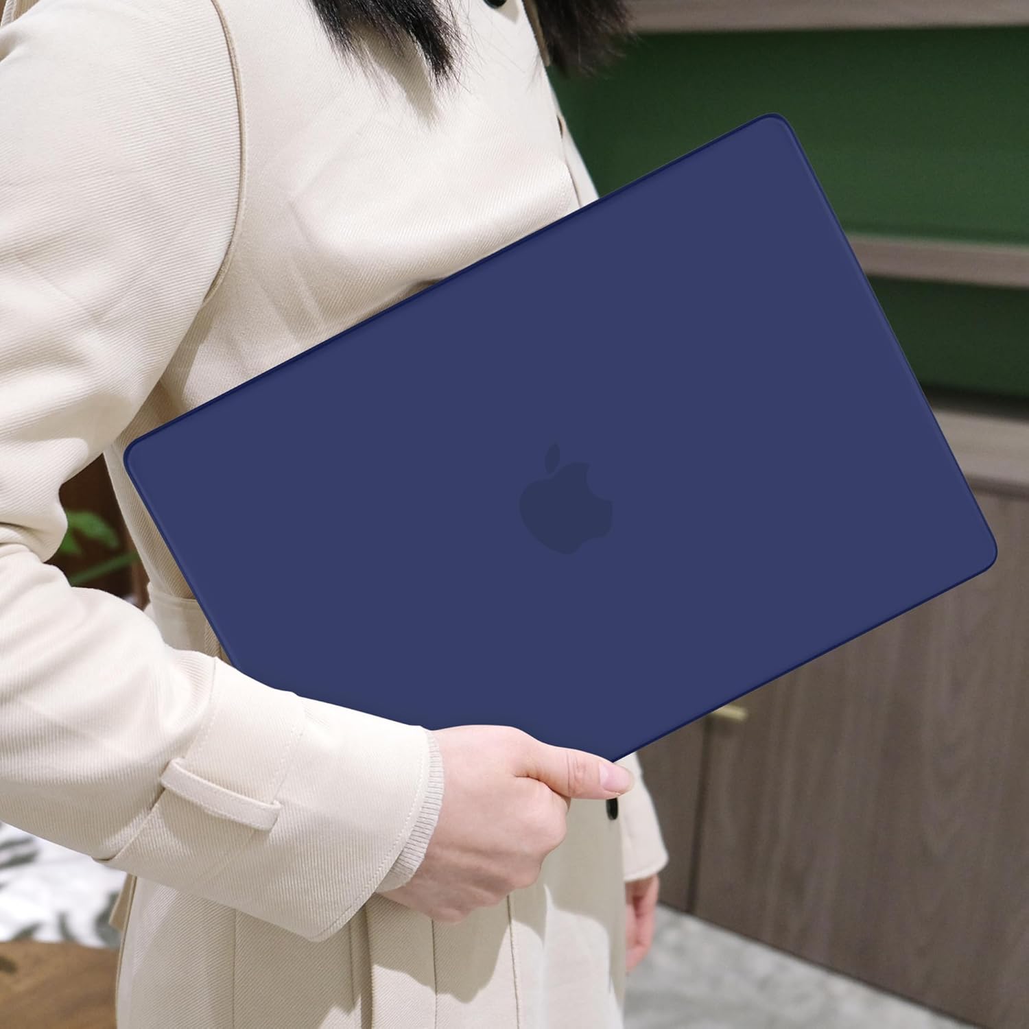 MEEgoodo MEEgoodo MacBook Pro 16 inch Case 2024 2023 2021 Hard Shell with Keyboard Webcam Cover Matte Navy Blue Fit Model A3403 A3186 A2991 A2780 A2485 - View 7 of 9