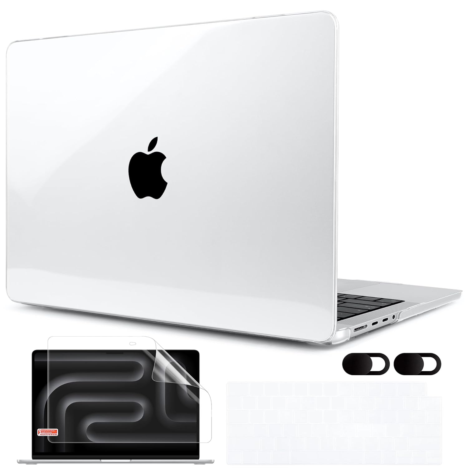 MEEgoodo MEEgoodo MacBook Pro 16 inch Case 2024 2023 2021 Hard Shell with Keyboard Webcam Cover Matte Navy Blue Fit Model A3403 A3186 A2991 A2780 A2485 - View 9 of 9