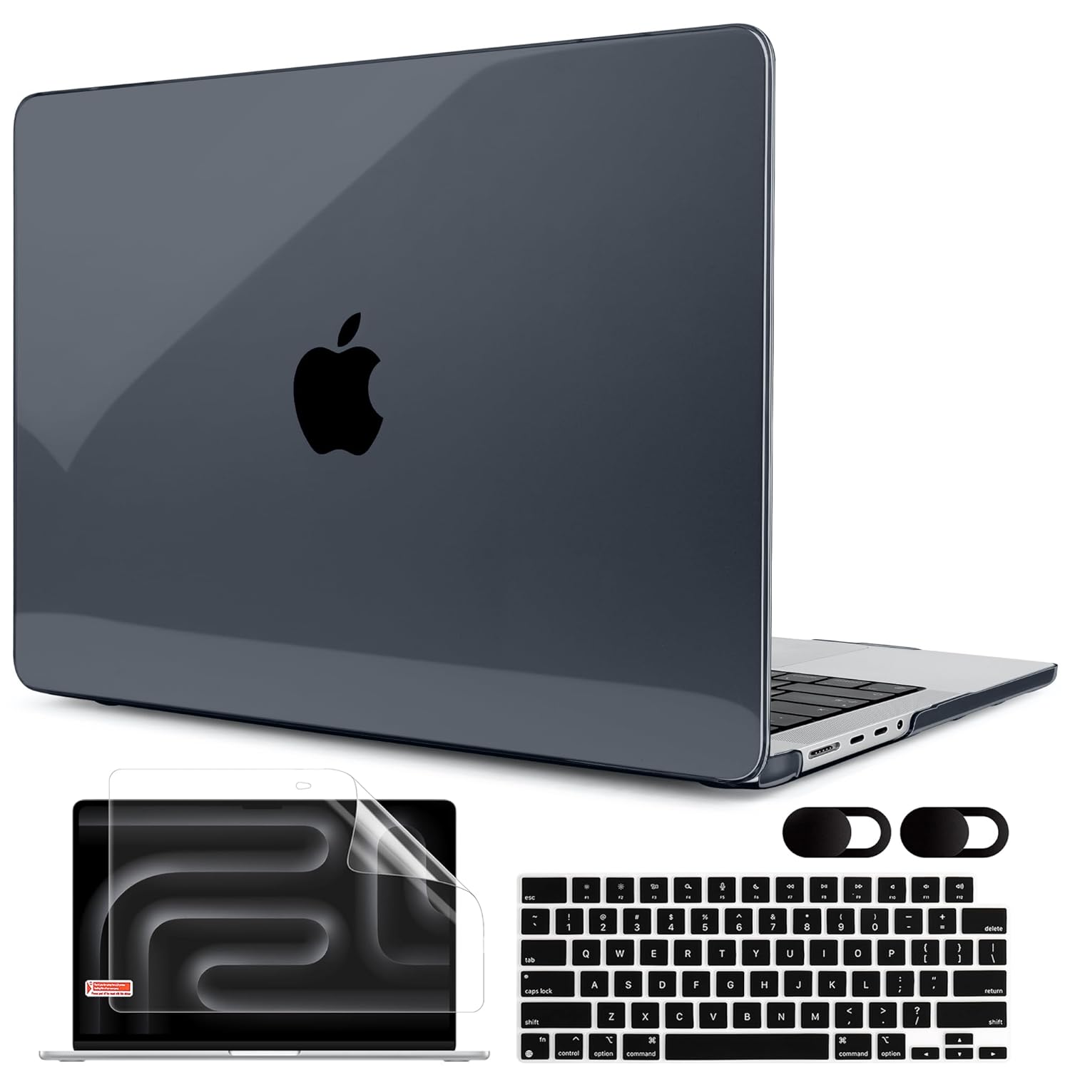 MEEgoodo MEEgoodo MacBook Pro 16 inch Case 2024 2023 2021 Hard Shell with Keyboard and Webcam Cover Matte Orange Fit Model A3403 A3186 A2991 A2780 A2485 - View 9 of 9