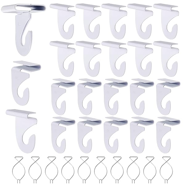 OALEN OALEN 20 Heavy Duty Drop Ceiling Hooks for Classrooms and Offices Ideal for Hanging Plants and Decorations