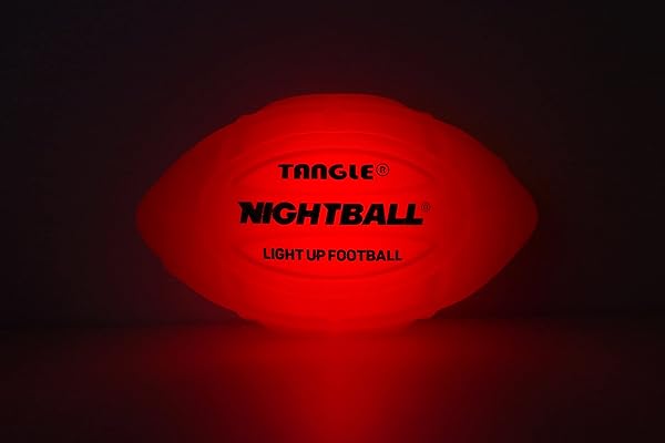 Nightball Nightball Tangle Glow in The Dark Inflatable LED Football Bright LED Light Up Football for Kids and Adults Ideal Gift for Teen Boys Red - View 9 of 11