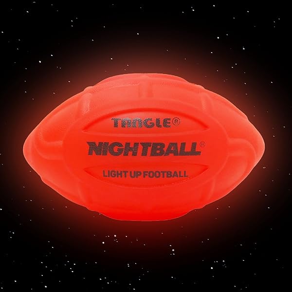 Nightball Nightball Tangle Glow in The Dark Inflatable LED Football Bright LED Light Up Football for Kids and Adults Ideal Gift for Teen Boys Red - View 10 of 11
