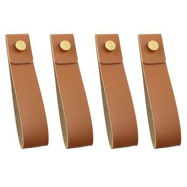 ZZLZX ZZLZX 4PCS Leather Wall Hooks - Stylish Towel Hangers for Bathroom, Kitchen & Bedroom