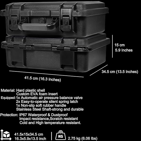 Lekufee Lekufee Waterproof Hard Carrying Case for DJI Mavic 3 Cine Combo DJI Mavic 3 Drone Combo DJI RC Pro and More Accessories - View 6 of 9