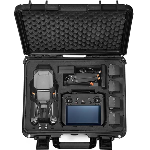 Lekufee Lekufee Waterproof Hard Carrying Case for DJI Mavic 3 Cine Combo DJI Mavic 3 Drone Combo DJI RC Pro and More Accessories - View 2 of 9