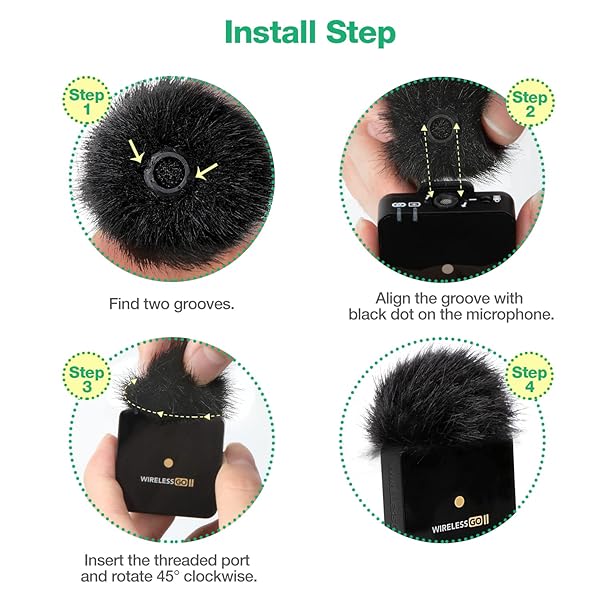SUNMON Buy SUNMON Furry Windscreen for Rode Wireless Go 2 - Windproof Mic Cover (2 Pack) for Clear Sound - View 6 of 7