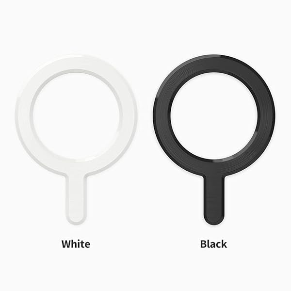 Sinjimoru Sinjimoru MagSafe Sticker & Magnetic Ring: 1000g Strength for Wireless Charging - M-Plate White - View 9 of 10