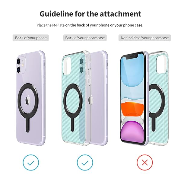 Sinjimoru Sinjimoru MagSafe Sticker & Magnetic Ring: 1000g Strength for Wireless Charging - M-Plate White - View 10 of 10