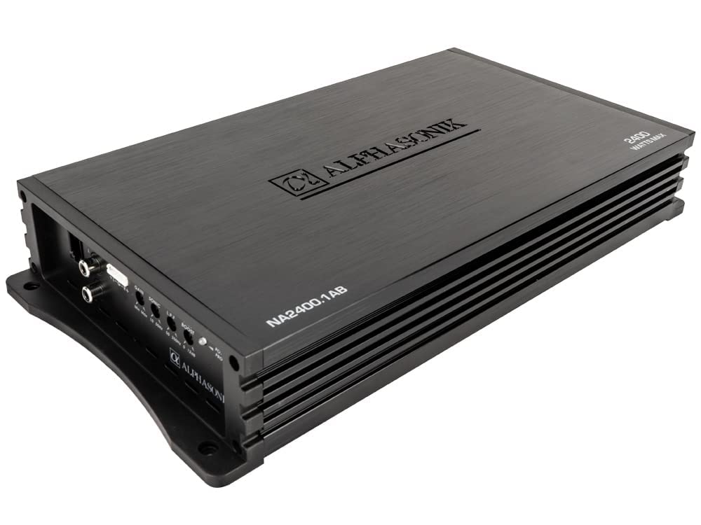 Alphasonik Alphasonik NA2400.1AB Neuron Series 2400 Watts Monoblock Car Amplifier with 4-Way Protection and Remote Bass Knob - View 2 of 7
