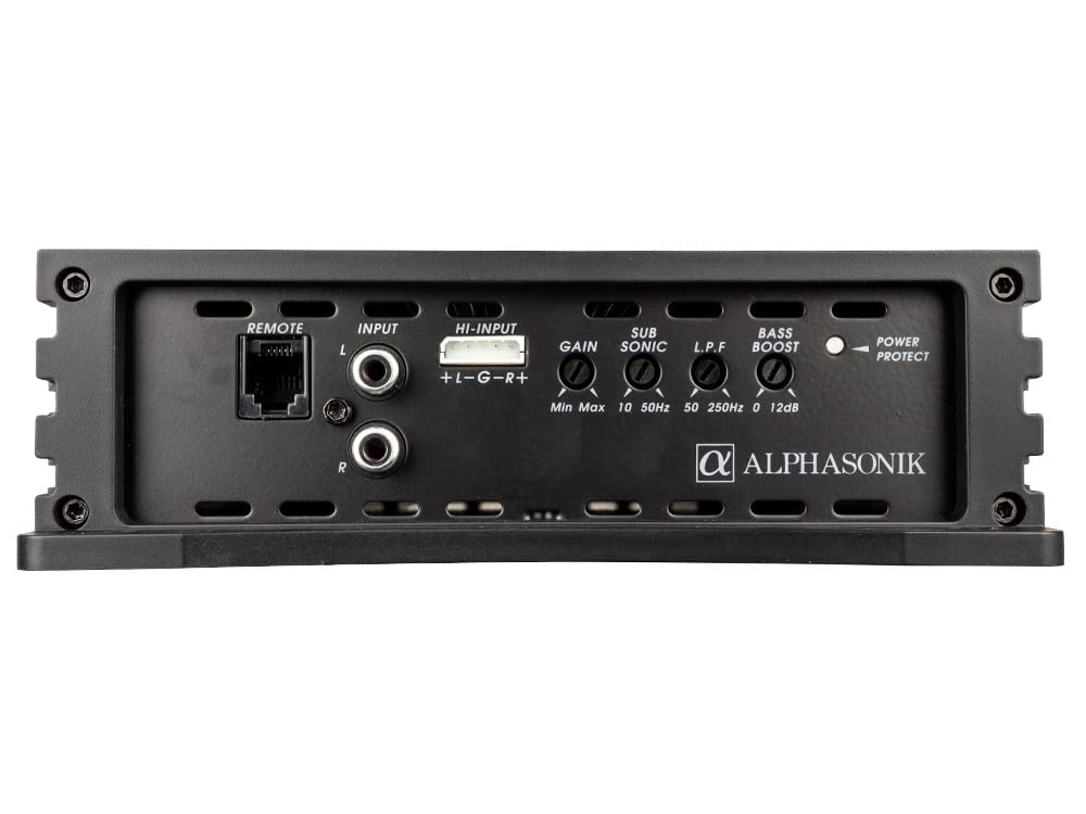 Alphasonik Alphasonik NA2400.1AB Neuron Series 2400 Watts Monoblock Car Amplifier with 4-Way Protection and Remote Bass Knob - View 4 of 7