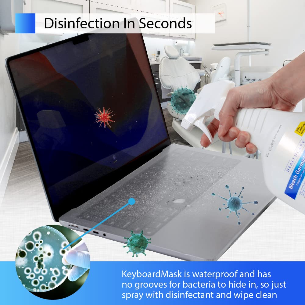 Green Onions Supply KeyboardMask for MacBook Pro 14 Inch Matte Finish Full Cover Ultra Thin Waterproof Anti-Dust Keyboard Protector for 2021 Model - View 3 of 7