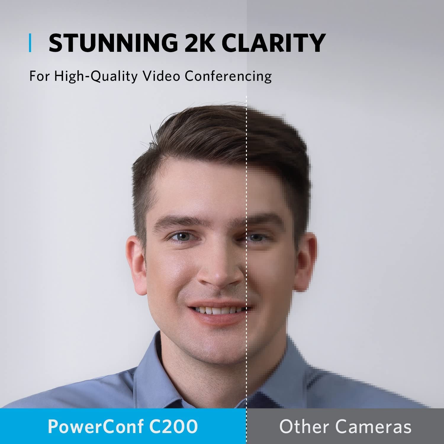 Anker Anker PowerConf C200 2K Webcam for PC and Laptop with AI Noise Canceling Microphones and Adjustable Field of View - View 2 of 7
