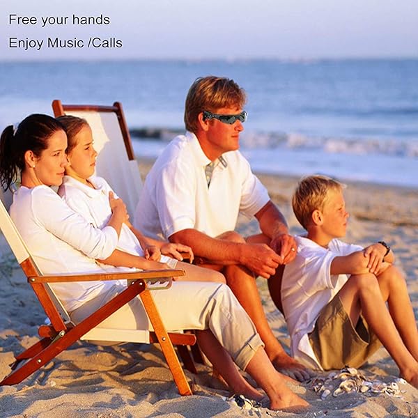 Grofulor Grofulor Wireless Bluetooth MP3 Sunglasses: Polarized Music Glasses for iPhone & Samsung - Stereo Headphones Included - View 6 of 8