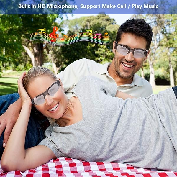 Grofulor Grofulor Wireless Bluetooth MP3 Sunglasses: Polarized Music Glasses for iPhone & Samsung - Stereo Headphones Included - View 7 of 8