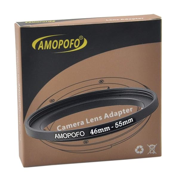 Amopofo 46mm to 55mm Camera Filter Ring - Compatible with All Brands for UV, ND, CPL Filters - View 6 of 6