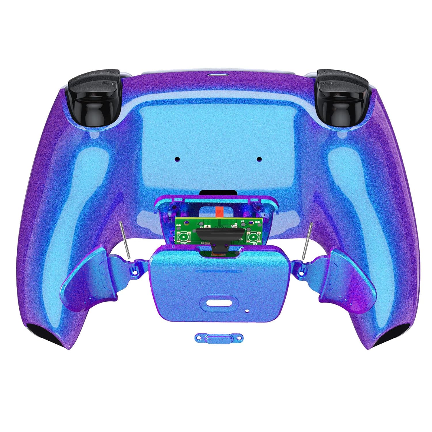 eXtremeRate eXtremeRate Chameleon Purple Blue Programmable RISE 2.0 Remap Kit for PS5 Controller Upgrade Board Back Shell Back Button Attachment - View 7 of 9