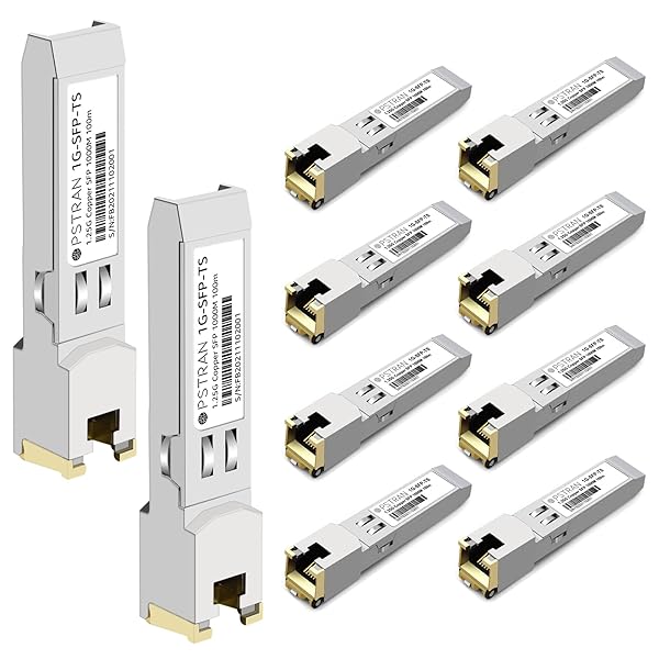 OPSTRAN 1000BASE-T SFP RJ45 Copper Transceiver Module - Intel E1GSFPT-A Compatible, 10 Pack for Cat5e/6