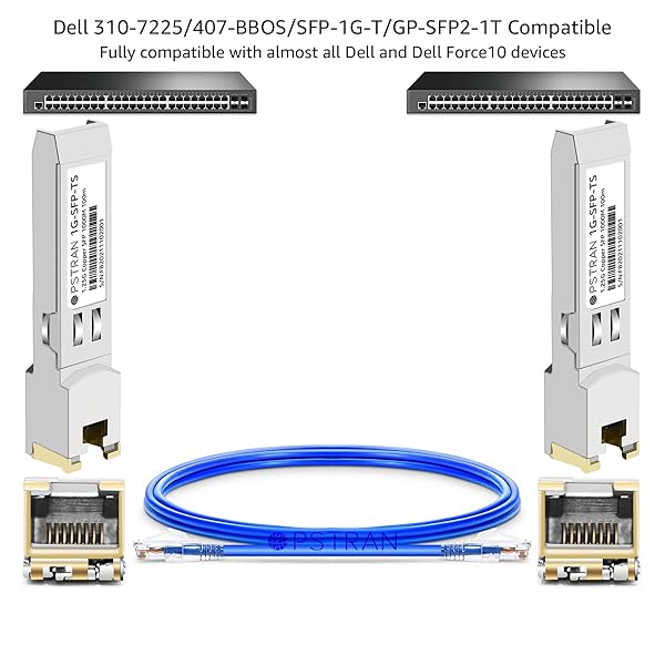 OPSTRAN OPSTRAN 1000BASE-T SFP RJ45 Copper Transceiver for Dell Force10 GP-SFP2-1T & 310-7225 - 100m Cat5e/6 Compatibility - View 5 of 8