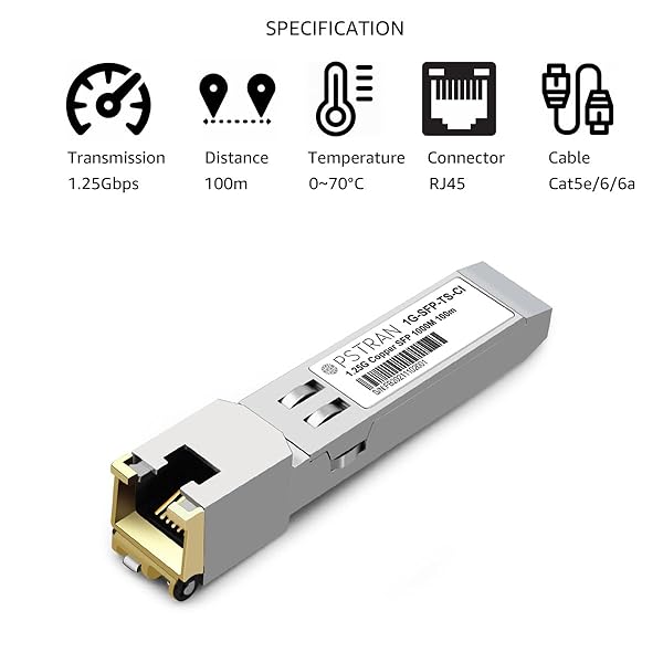 OPSTRAN OPSTRAN 1000BASE-T SFP RJ45 Copper Transceiver for Brocade E1MG-TX XBR-000190 - 100m Cat5e/6 Compatibility - View 4 of 8