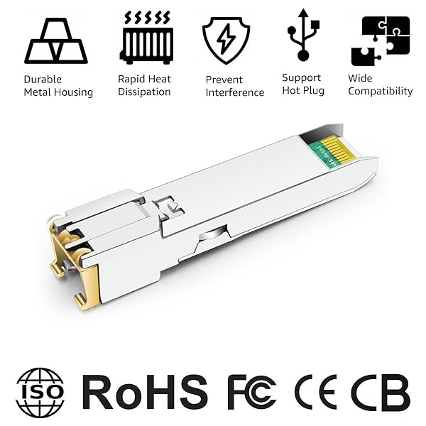 OPSTRAN OPSTRAN 1000BASE-T SFP RJ45 Copper Transceiver for HPE H3C JD089B JD495A - 100m Cat5e/6 Compatibility - View 5 of 7
