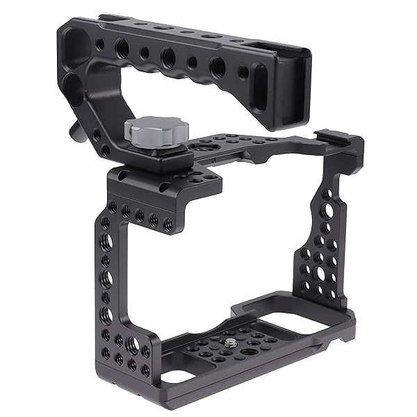 Hersmay "Ultimate A7III Cage with Top Handle for Vlogging & Filmmaking - Hersmay A9 Camera Rig with 1/4" & 3/8" Mounts" - View 4 of 9