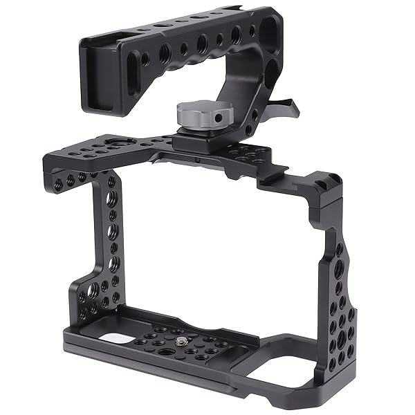 Hersmay "Ultimate A7III Cage with Top Handle for Vlogging & Filmmaking - Hersmay A9 Camera Rig with 1/4" & 3/8" Mounts"
