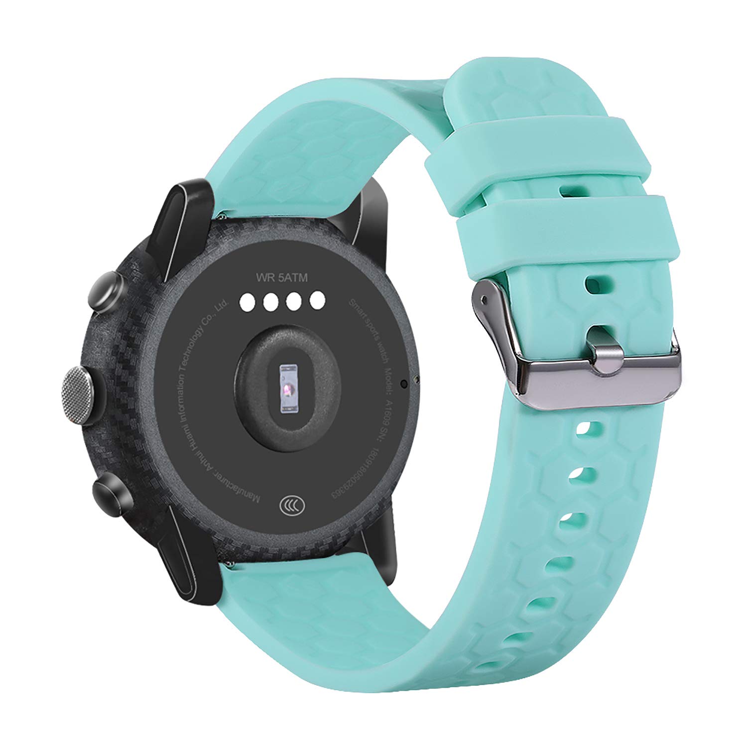 FitTurn FitTurn Bands for Moto 360 3rd Gen 2nd Gen 42mm Smartwatch 20mm Quick Release Waterproof Soft Silicone Replacement Strap Six Colors - View 6 of 9