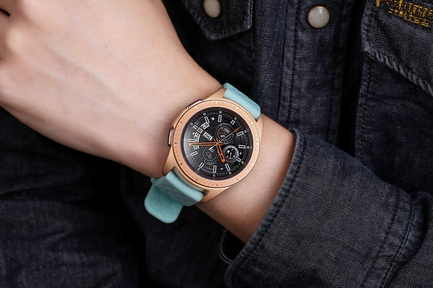 FitTurn FitTurn Bands for Moto 360 3rd Gen 2nd Gen 42mm Smartwatch 20mm Quick Release Waterproof Soft Silicone Replacement Strap Six Colors - View 8 of 9