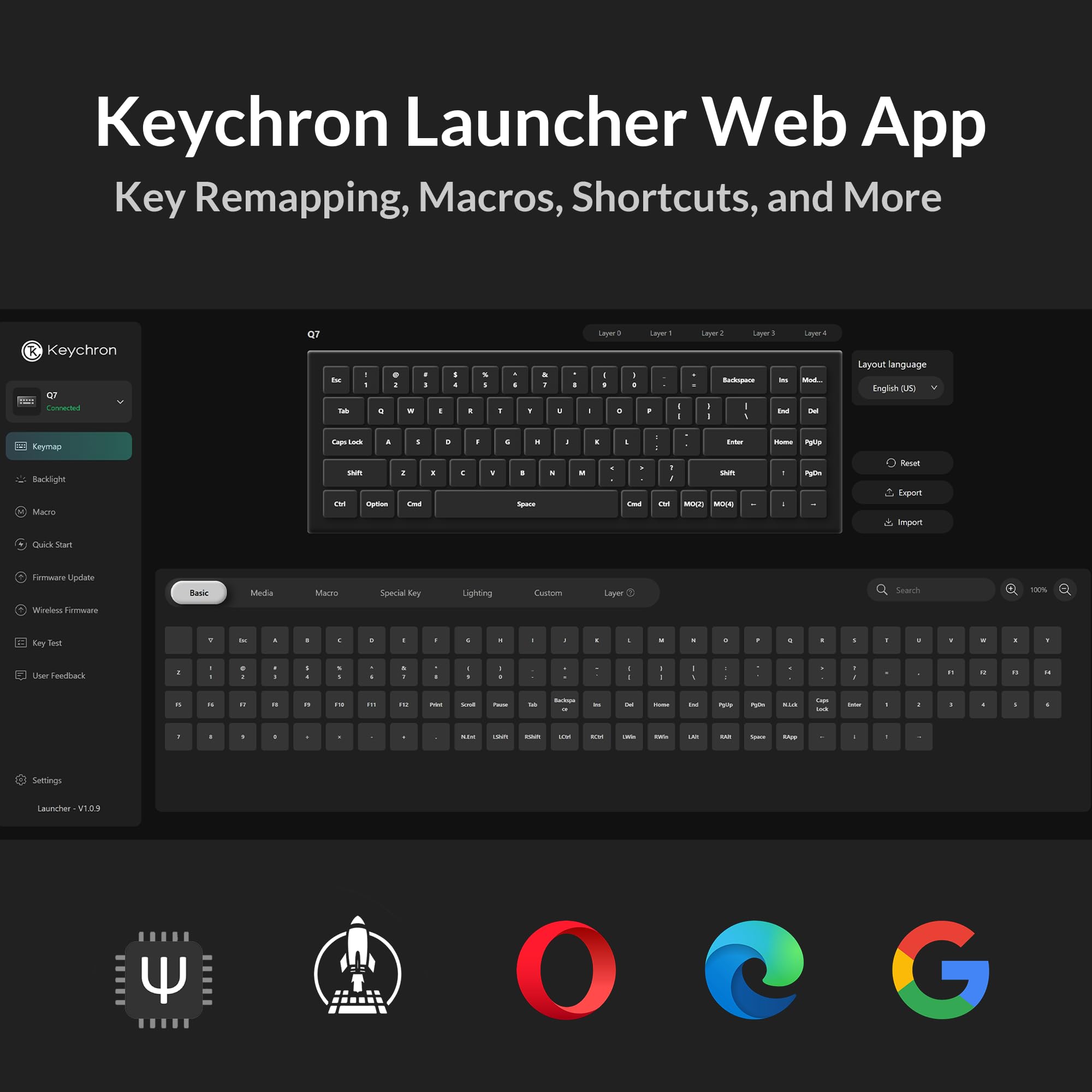 Keychron Keychron Q7 70% Hot-Swappable RGB Mechanical Keyboard for Mac Windows Linux QMK VIA Gateron G Pro Brown Switch Full Aluminum Blue - View 3 of 8