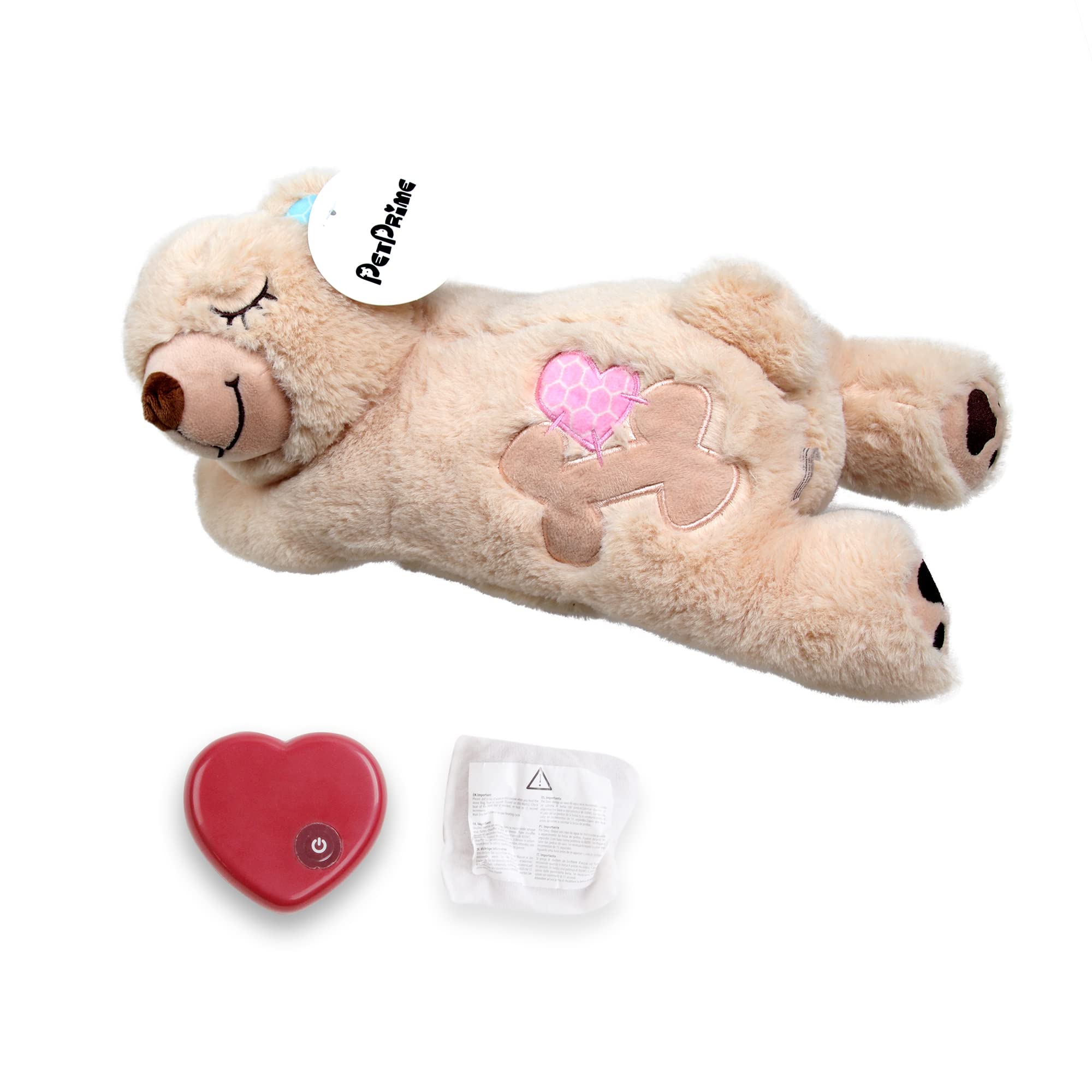 Pet Prime Dog Soft Plush Heart Beat Bear Toy with Warmer Bag for Puppy Anxiety Relief - View 3 of 3