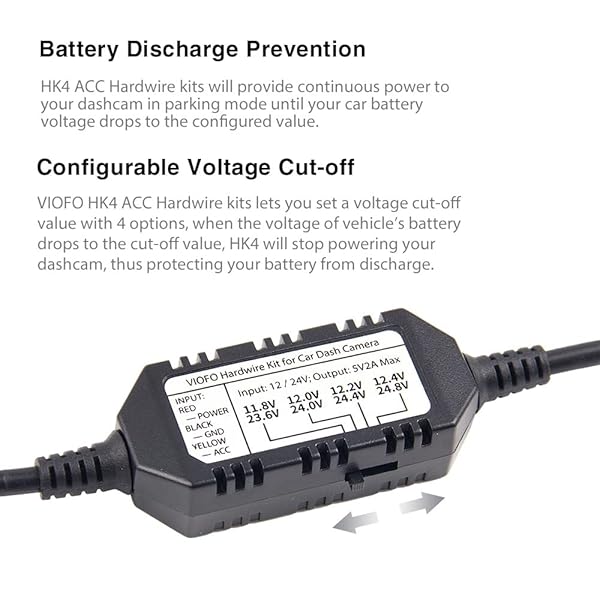 VIOFO VIOFO HK4 Hardwire Kit for A329/A229Plus/A119Mini2 - USB-C, Low Voltage Protection for Dash Cams - View 7 of 9