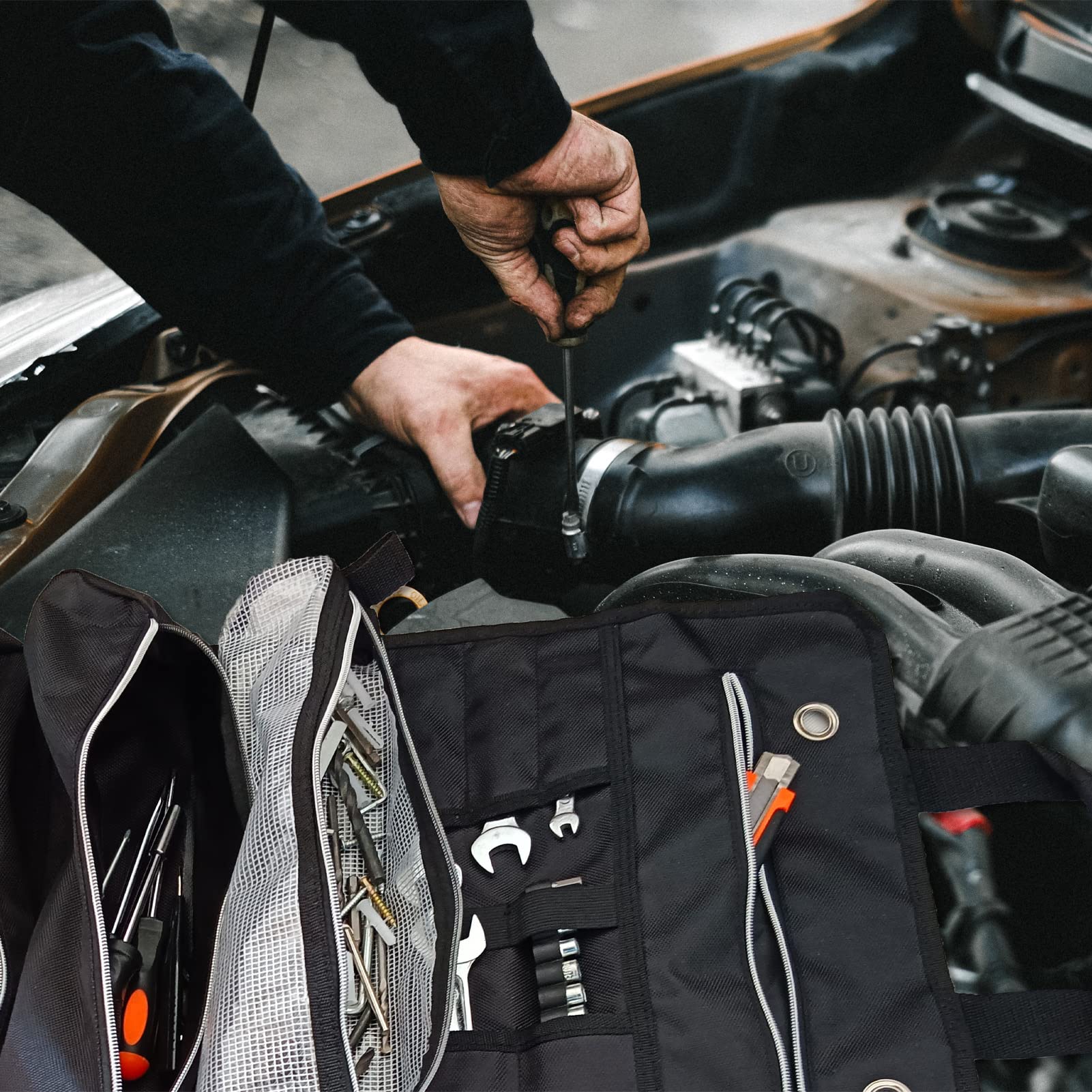 DIECFH DIECFH Tool Roll Bag Wrench Organizer for Easy Tool Storage and Transport - View 6 of 7