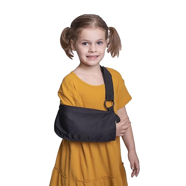 Brace Direct Brace Direct Pediatric Arm Sling for Kids and Youth - Support for Arm Shoulder Injuries Fractures Sprains Post Surgery Left Right Arm