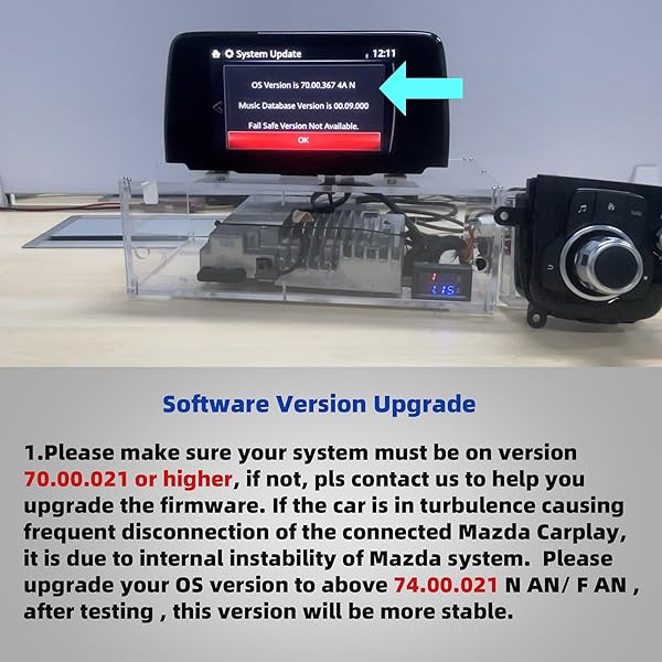 Dasbecan Upgrade Your Mazda: Dasbecan TK78-66-9U0C Apple CarPlay & Android Auto Retrofit Kit (2014-2020) - View 5 of 8