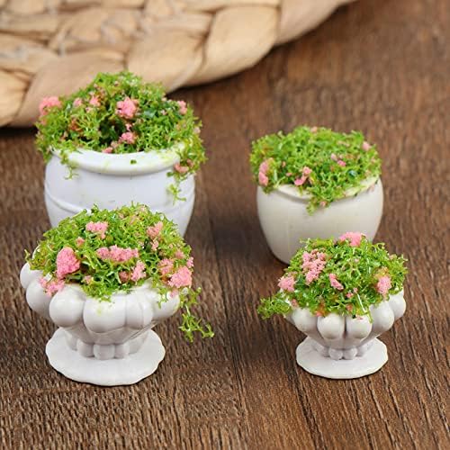 TBoxBo TBoxBo 4 Pcs Miniature Dollhouse Potted Plants Artificial Bonsai Flowerpot Kit for 1:12 Dollhouse Decor - View 2 of 8