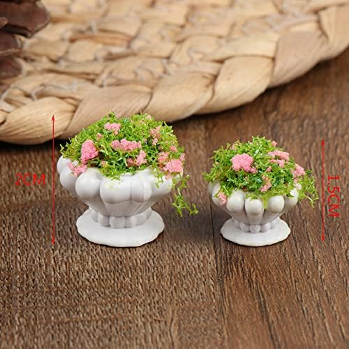 TBoxBo TBoxBo 4 Pcs Miniature Dollhouse Potted Plants Artificial Bonsai Flowerpot Kit for 1:12 Dollhouse Decor - View 3 of 8