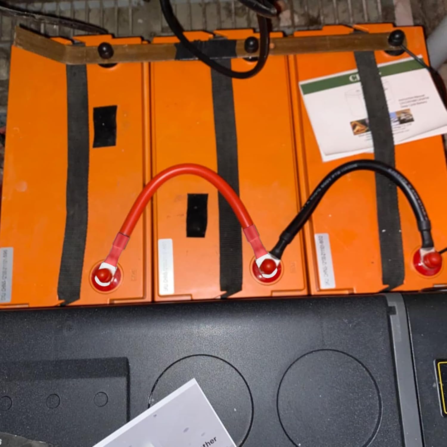 Linkstyle Linkstyle 2PCS 2AWG Battery Cables 15cm 12V Copper Power Inverter Leads with 5/16 Inch Lugs Ring Terminals - View 6 of 7